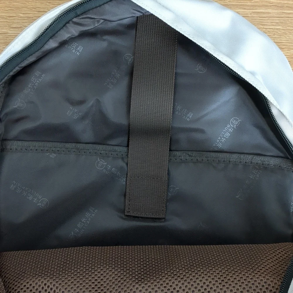 Mens or Womens Tan and Black Laptop Backpack by Bull Captain, NEW nwt